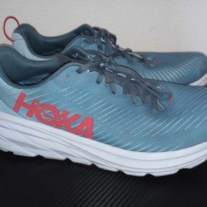 Men's sz 12D HOKA M Rincon 3 Running Shoes - Real Teal/Eggshell Blue - NICE